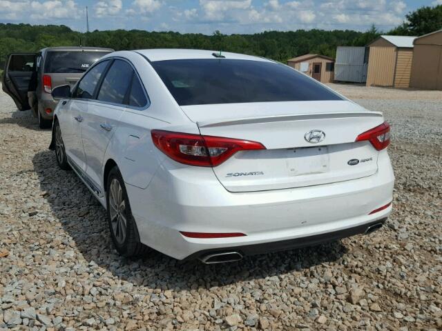 5NPE34AFXFH081818 - 2015 HYUNDAI SONATA SPO WHITE photo 3