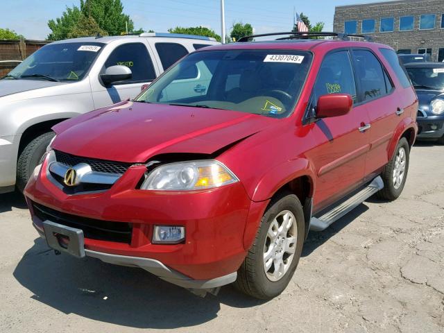 2HNYD18885H542774 - 2005 ACURA MDX TOURIN MAROON photo 2