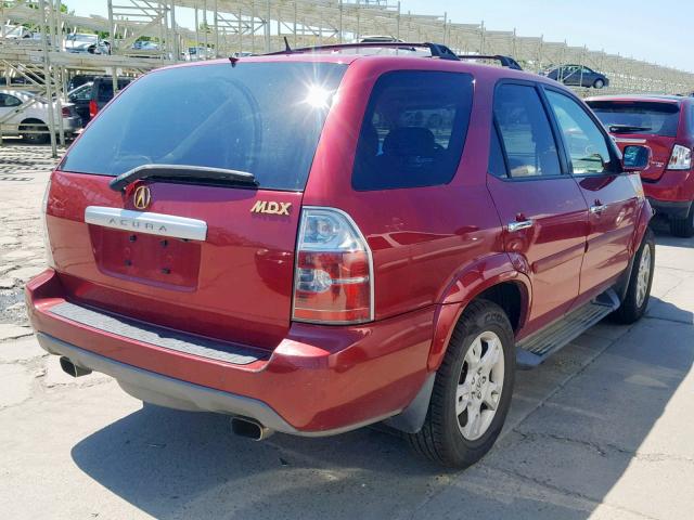 2HNYD18885H542774 - 2005 ACURA MDX TOURIN MAROON photo 4