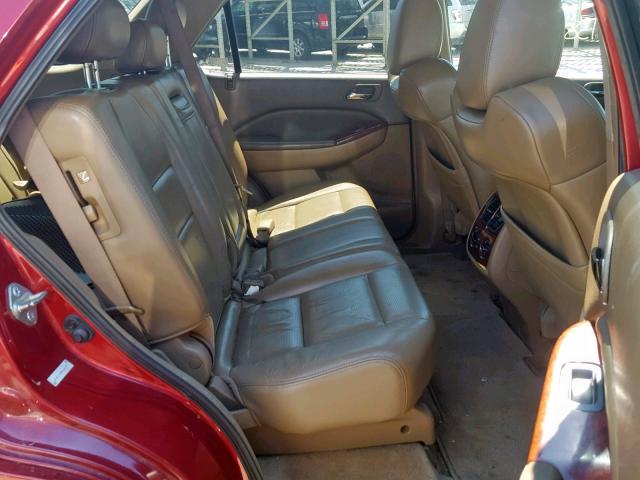 2HNYD18885H542774 - 2005 ACURA MDX TOURIN MAROON photo 6