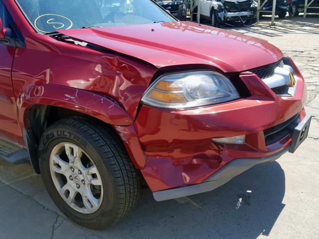 2HNYD18885H542774 - 2005 ACURA MDX TOURIN MAROON photo 9