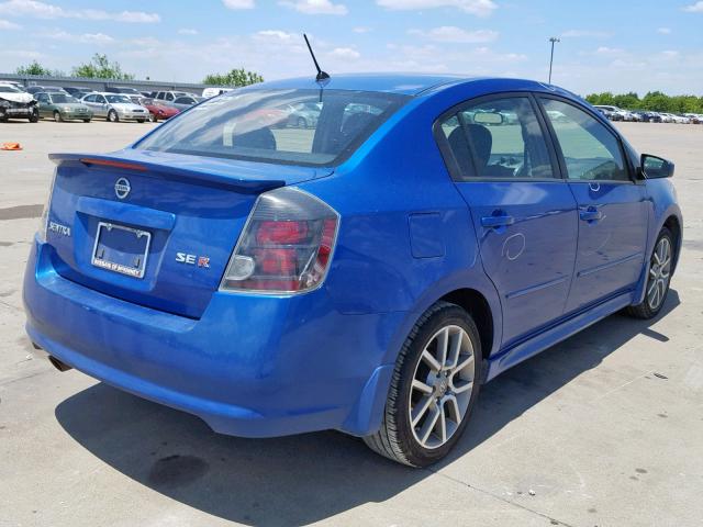 3N1BB61E78L638179 - 2008 NISSAN SENTRA SE- BLUE photo 4