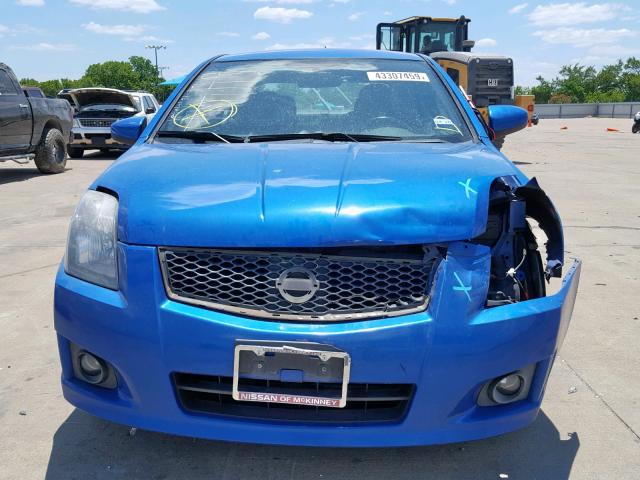 3N1BB61E78L638179 - 2008 NISSAN SENTRA SE- BLUE photo 9