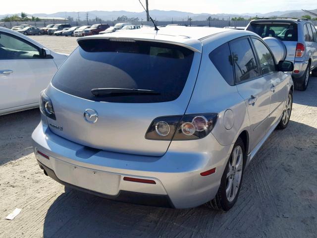 JM1BK344981852063 - 2008 MAZDA 3 HATCHBAC SILVER photo 4