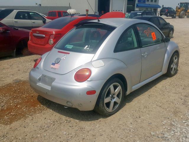 3VWED21C61M475727 - 2001 VOLKSWAGEN NEW BEETLE ვერცხლისფერი ფოტო 4