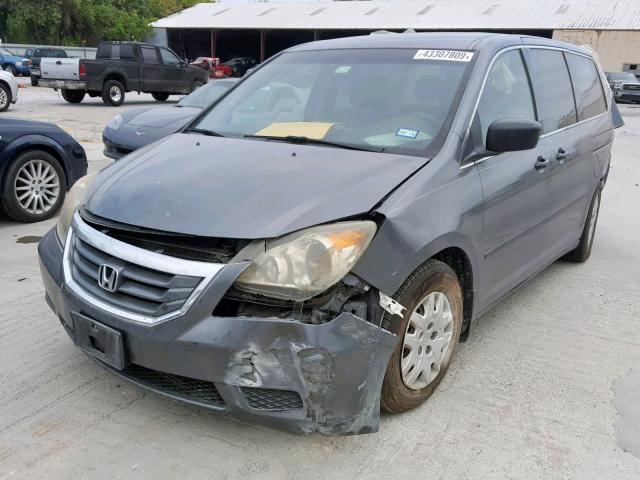 5FNRL3H27AB110214 - 2010 HONDA ODYSSEY LX GRAY photo 2