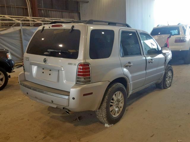 4M2CU971X7KJ01303 - 2007 MERCURY MARINER PR SILVER photo 4