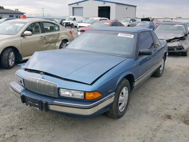 2G4WD14L9L1439016 - 1990 BUICK REGAL LIMI BLUE photo 2