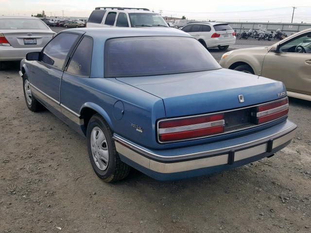 2G4WD14L9L1439016 - 1990 BUICK REGAL LIMI BLUE photo 3