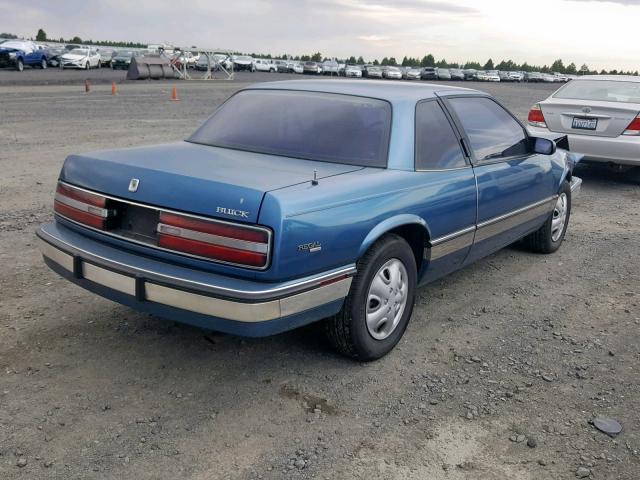 2G4WD14L9L1439016 - 1990 BUICK REGAL LIMI BLUE photo 4