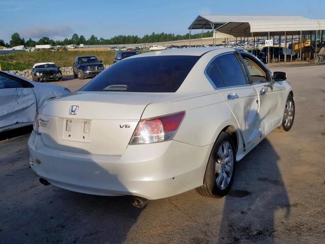 1HGCP36899A042182 - 2009 HONDA ACCORD EXL WHITE photo 4