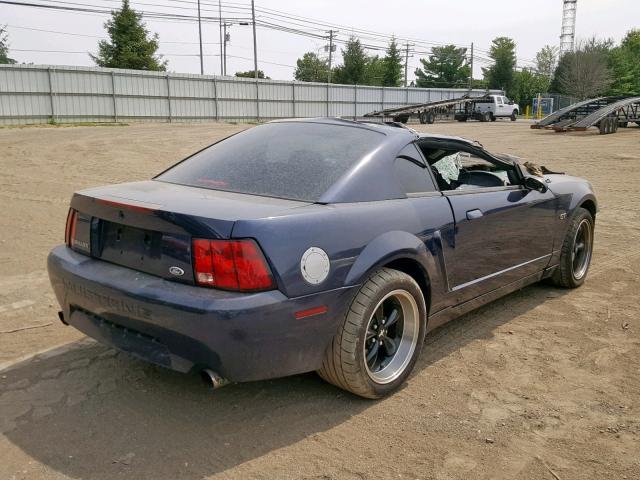 1FAFP42X01F225580 - 2001 FORD MUSTANG GT BLUE photo 4