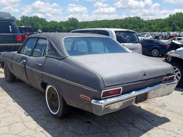 114690W402304 - 1970 CHEVROLET NOVA GRAY photo 3