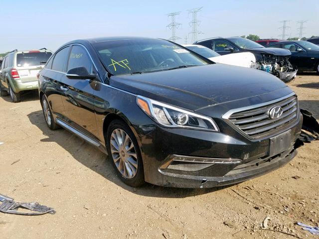 5NPE34AF2FH011939 - 2015 HYUNDAI SONATA SPO BLACK photo 1