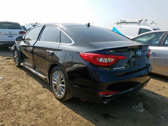 5NPE34AF2FH011939 - 2015 HYUNDAI SONATA SPO BLACK photo 3