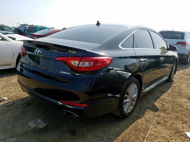 5NPE34AF2FH011939 - 2015 HYUNDAI SONATA SPO BLACK photo 4