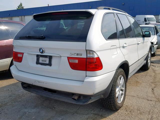 5UXFA13516LY24700 - 2006 BMW X5 3.0I WHITE photo 4