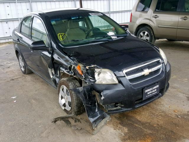 KL1TD5DE6BB129654 - 2011 CHEVROLET AVEO LS BLACK photo 1