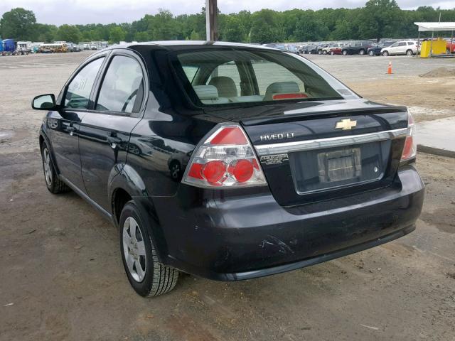 KL1TD5DE6BB129654 - 2011 CHEVROLET AVEO LS BLACK photo 3