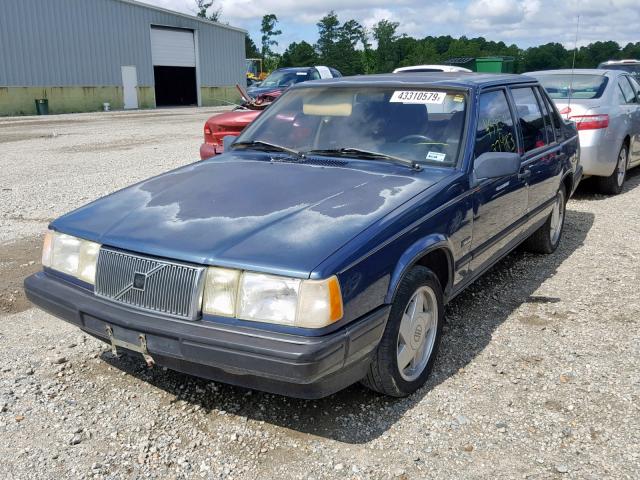 YV1JS8834NA088560 - 1992 VOLVO 940 BASE BLUE photo 2