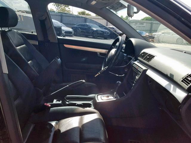 WAUAF78E58A100013 - 2008 AUDI A4 2.0T BLACK photo 5