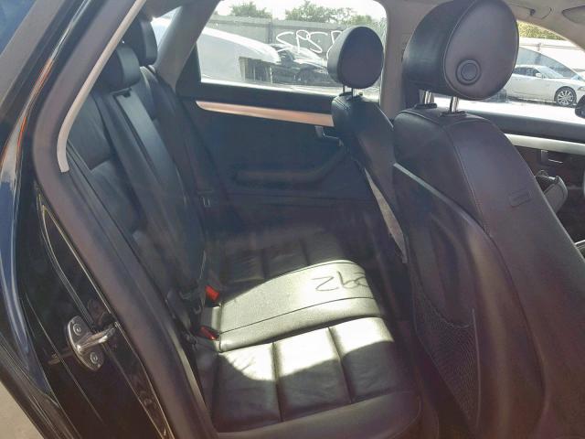 WAUAF78E58A100013 - 2008 AUDI A4 2.0T BLACK photo 6