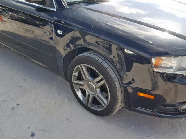 WAUAF78E58A100013 - 2008 AUDI A4 2.0T BLACK photo 9