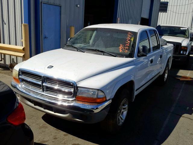 1D7HL48N23S163958 - 2003 DODGE DAKOTA QUA WHITE photo 2