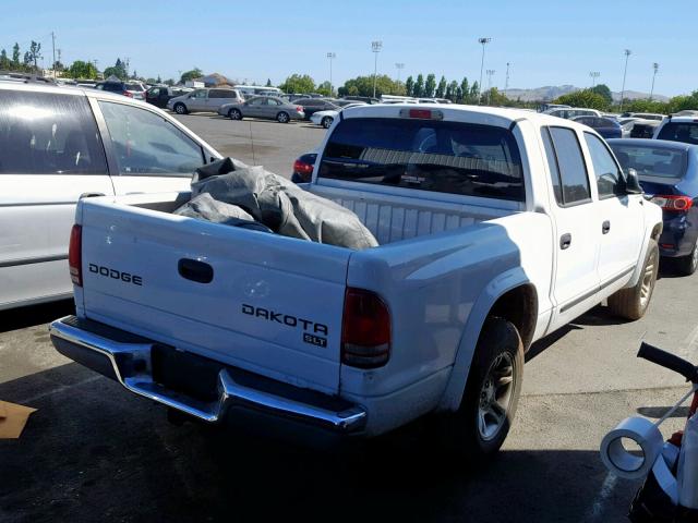 1D7HL48N23S163958 - 2003 DODGE DAKOTA QUA WHITE photo 4