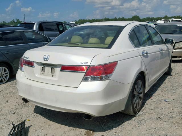 5KBCP3F81BB002160 - 2011 HONDA ACCORD EXL WHITE photo 4