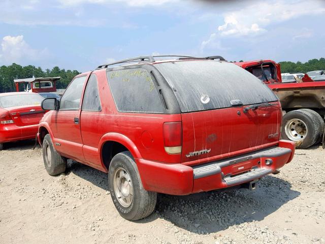 1GKCS18WX1K124521 - 2001 GMC JIMMY RED photo 3