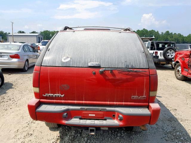 1GKCS18WX1K124521 - 2001 GMC JIMMY RED photo 9