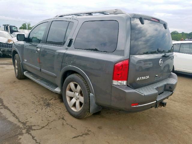 5N1AA08C88N602445 - 2008 NISSAN ARMADA SE GRAY photo 3