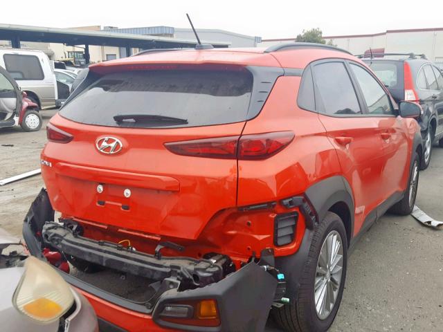 KM8K22AAXKU323842 - 2019 HYUNDAI KONA SEL ORANGE photo 4