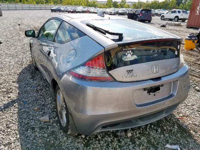 JHMZF1D47BS006540 - 2011 HONDA CR-Z SILVER photo 3