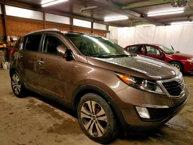 KNDPCCA23B7084090 - 2011 KIA SPORTAGE E BROWN photo 1