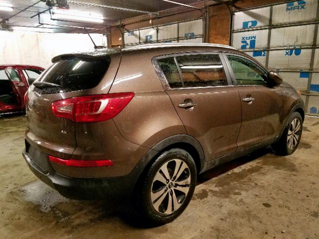 KNDPCCA23B7084090 - 2011 KIA SPORTAGE E BROWN photo 4