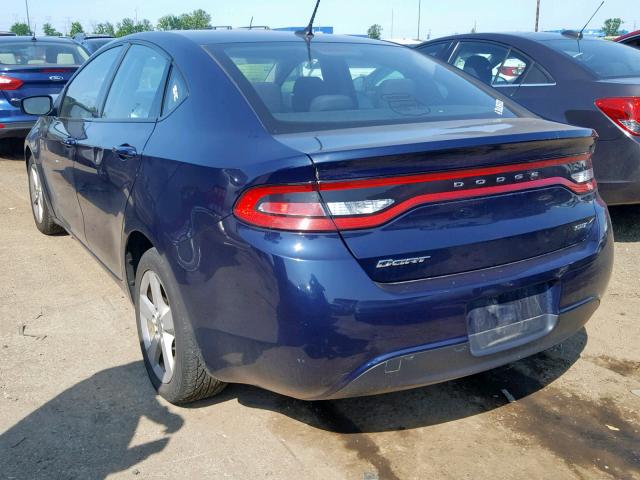 1C3CDFBB3FD251555 - 2015 DODGE DART SXT BLUE photo 3