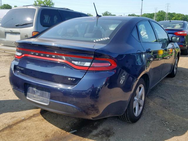 1C3CDFBB3FD251555 - 2015 DODGE DART SXT BLUE photo 4