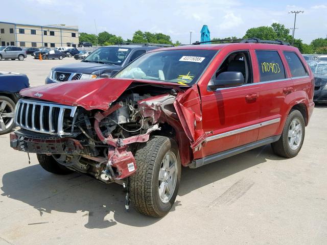 1J4HS58N36C337032 - 2006 JEEP GRAND CHER MAROON photo 2