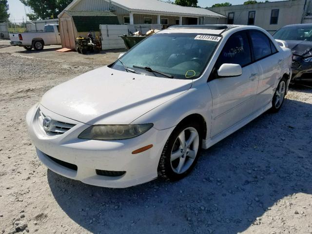 1YVHP80D755M11612 - 2005 MAZDA 6 S WHITE photo 2