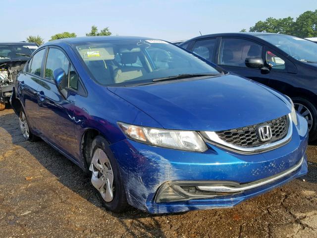 19XFB2F54EE033455 - 2014 HONDA CIVIC LX BLUE photo 1