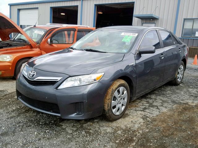 4T1BB3EK3AU121450 - 2010 TOYOTA CAMRY HYBR CHARCOAL photo 2