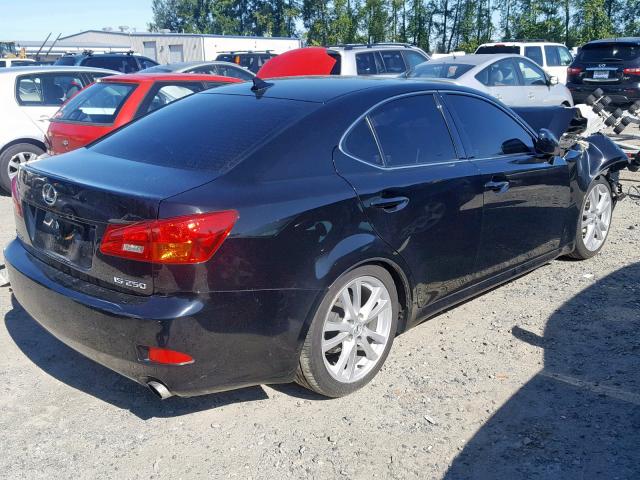 JTHBK262872034742 - 2007 LEXUS IS 250 BLACK photo 4