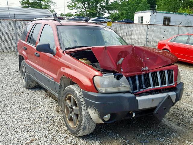 1J4GW48S44C158706 - 2004 JEEP GRAND CHER RED photo 1