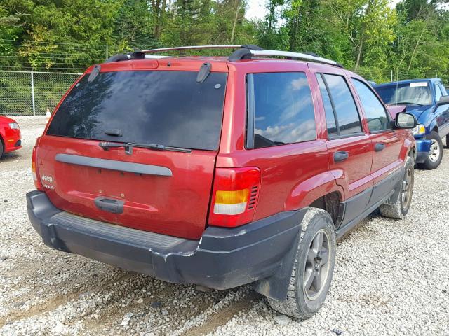 1J4GW48S44C158706 - 2004 JEEP GRAND CHER RED photo 4