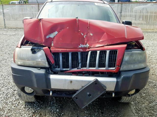 1J4GW48S44C158706 - 2004 JEEP GRAND CHER RED photo 9