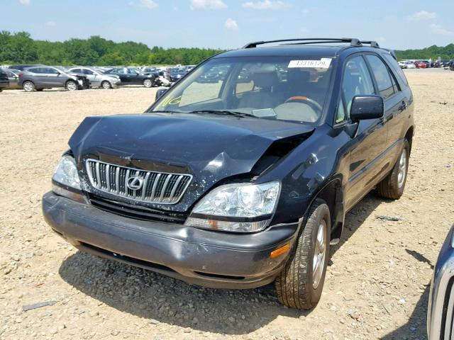 JTJHF10U210173026 - 2000 LEXUS RX 300 BLACK photo 2