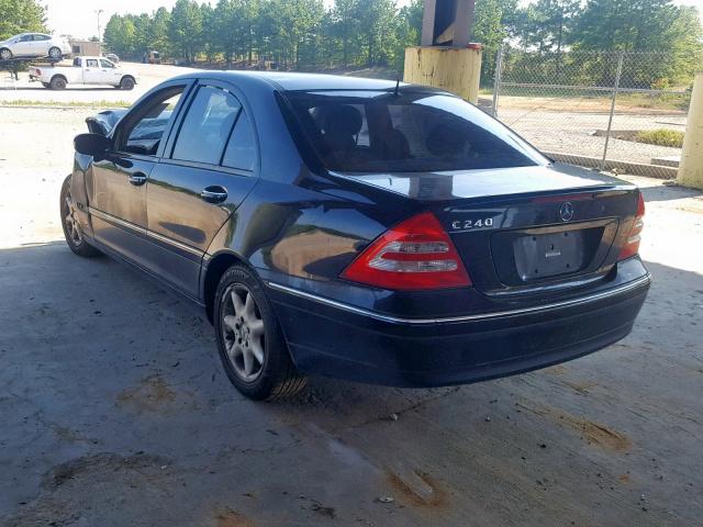 WDBRF61J63E009825 - 2003 MERCEDES-BENZ C 240 BLACK photo 3