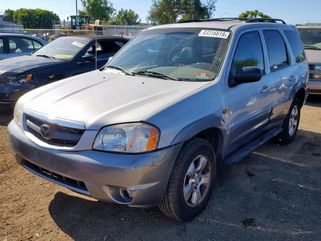 4F2CU08152KM27969 - 2002 MAZDA TRIBUTE LX SILVER photo 2